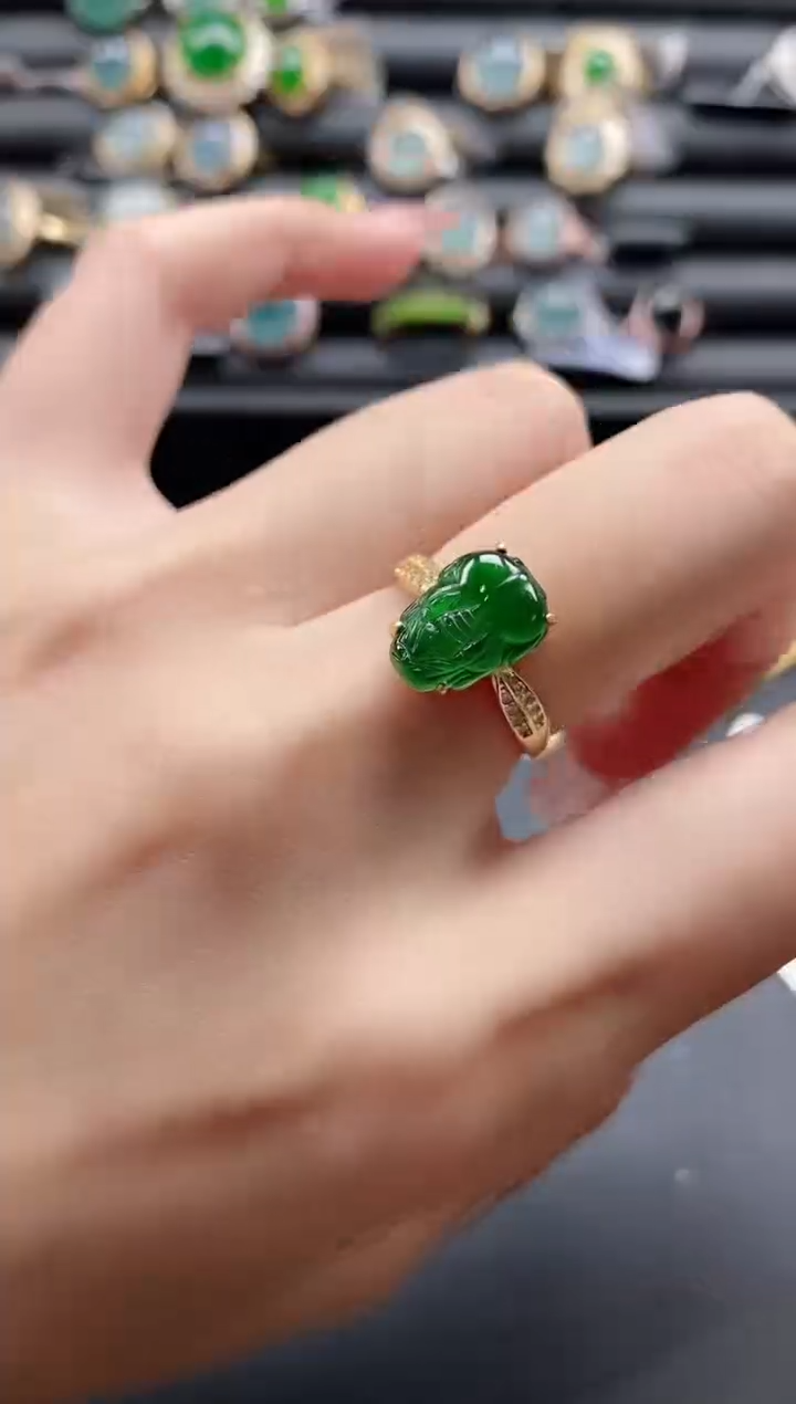 【闪购商品】翡翠戒指银S925镶嵌1111