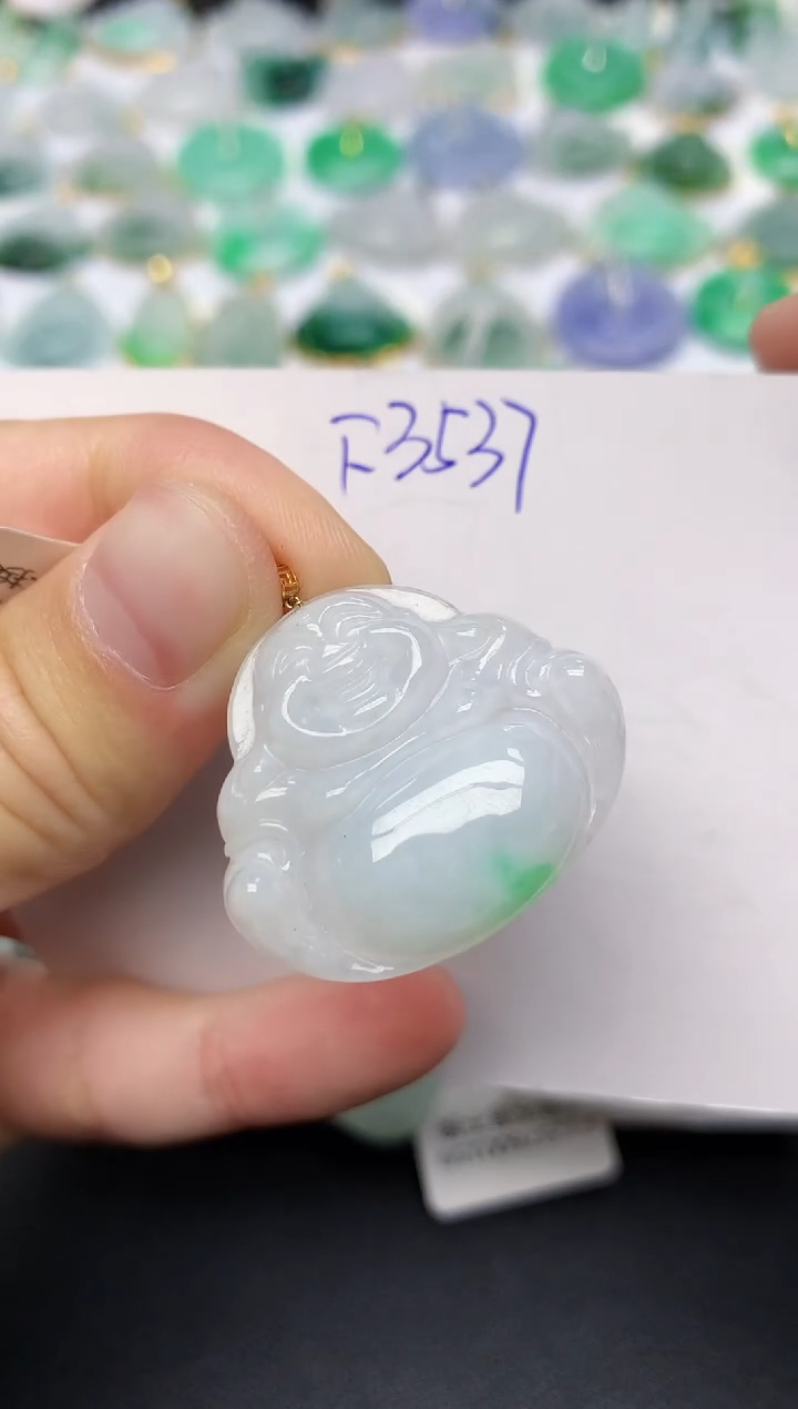 颈饰18K金镶嵌翡翠天然缅甸A货翡翠百元以上9元证书费自理