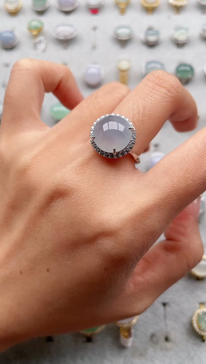 【闪购商品】翡翠戒指银S925镶嵌1111