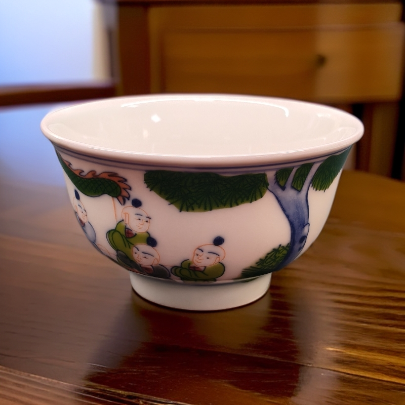 XD-ZH-XD8360红稀土童子闹元宵单杯+神龙礼盒