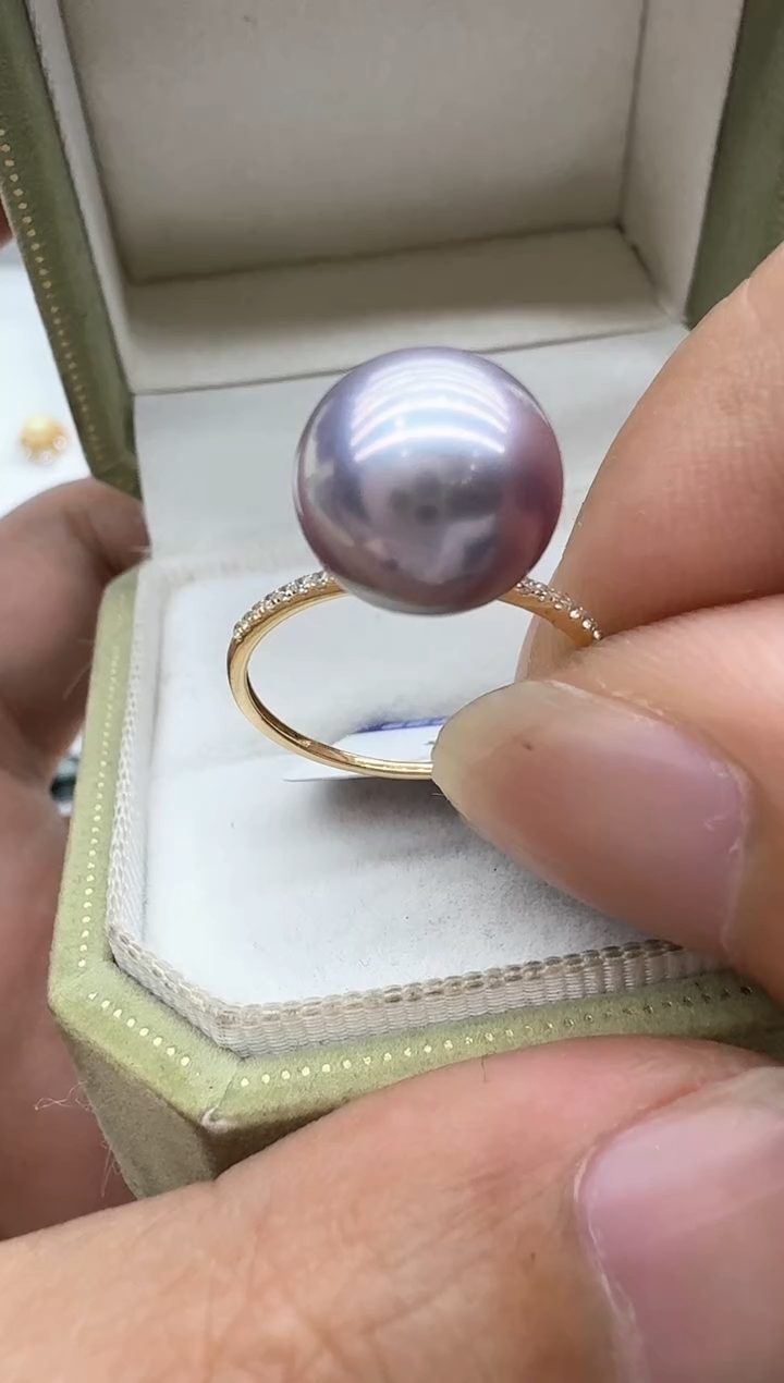 【闪购商品】淡水珍珠戒指18K金镶嵌清货