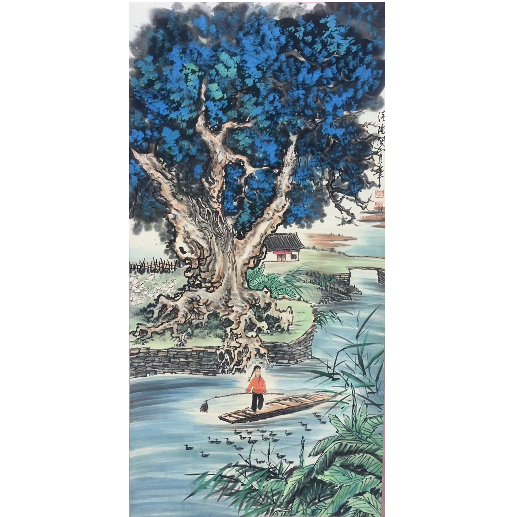 关老 款 绘画山水立轴137×66 8.1平尺