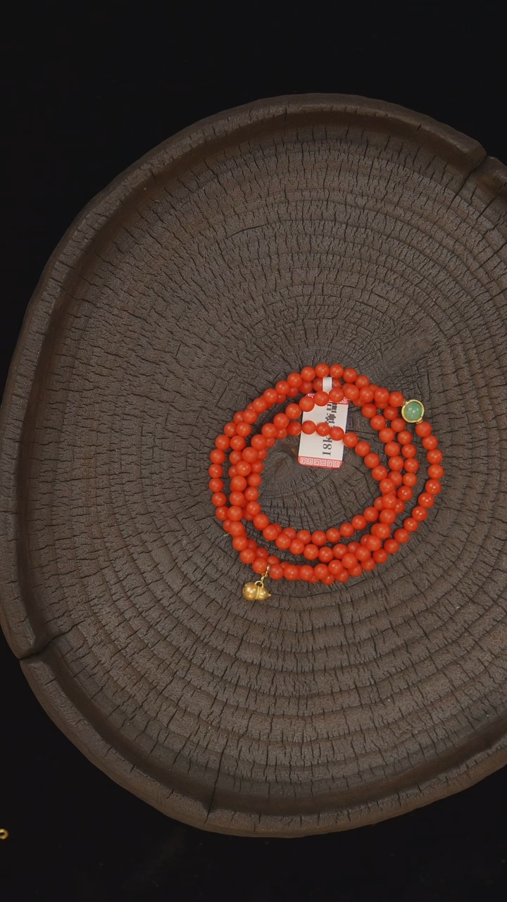 【闪购商品】南红玛瑙手串18K金镶嵌手串