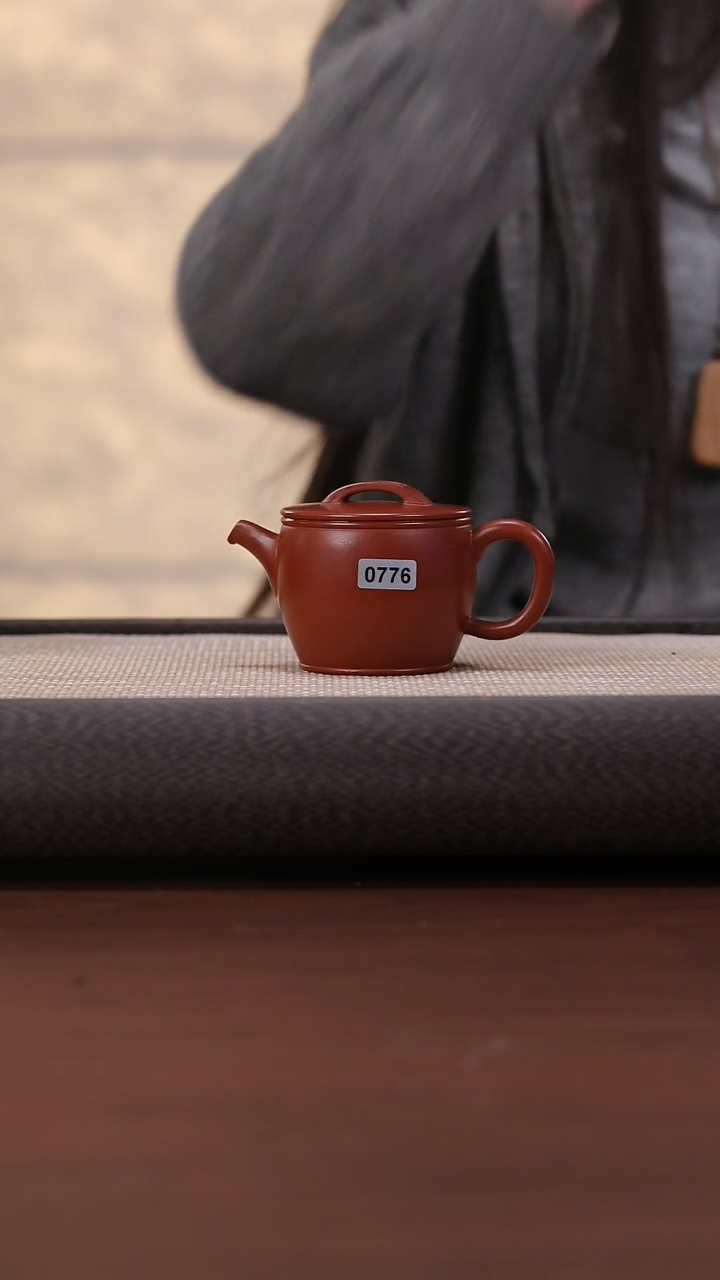 【闪购商品】紫砂茶壶776 朱泥 汉瓦 130cc