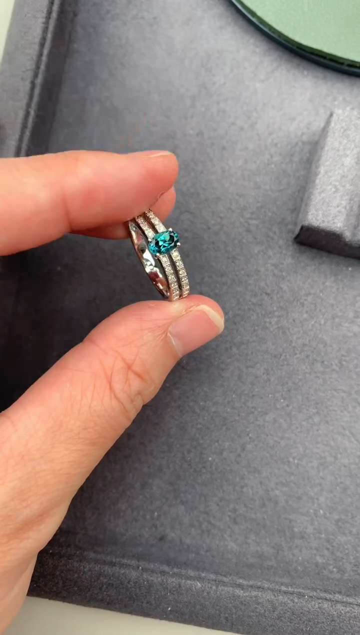 【闪购商品】碧玺戒指18K金镶嵌40分拉贡戒指