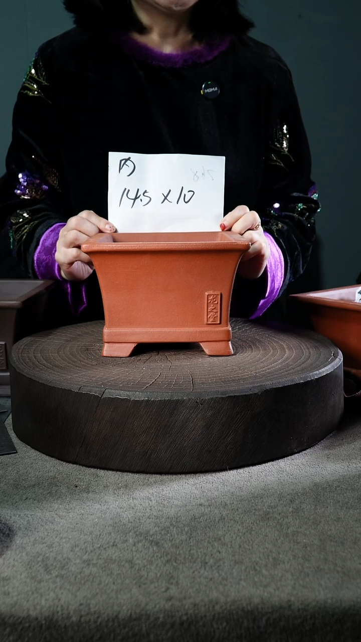 宜兴紫砂小花盆盆