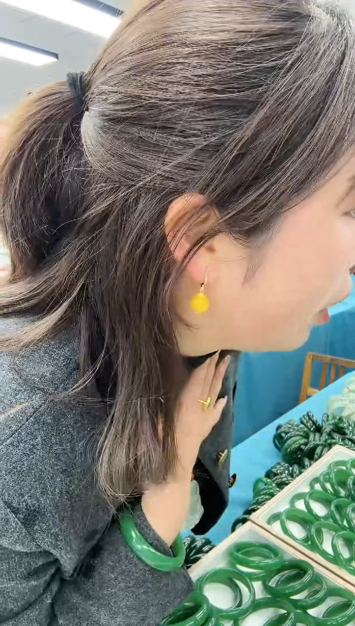 蜜蜡未镶嵌耳饰耳扣