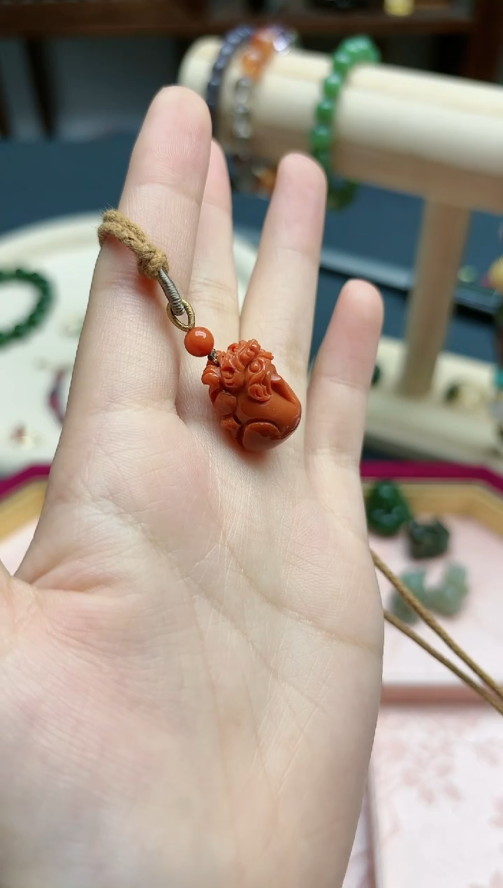 【闪购商品】南红玛瑙吊坠未镶嵌南红貔貅吊坠*1 GW