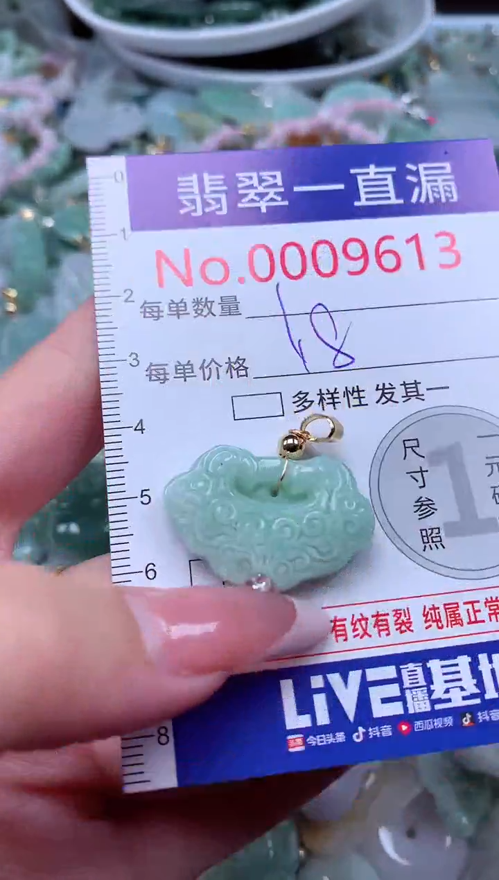 翡翠未镶嵌吊坠(不含链)9613
