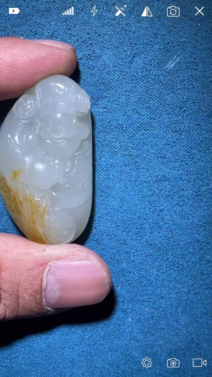 和田玉未镶嵌YY财神吊坠