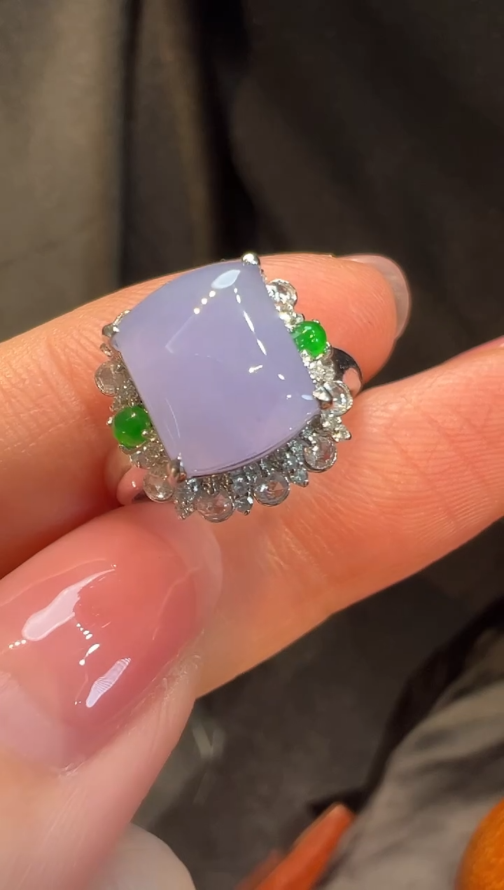 18K金镶嵌戒指翡翠L6