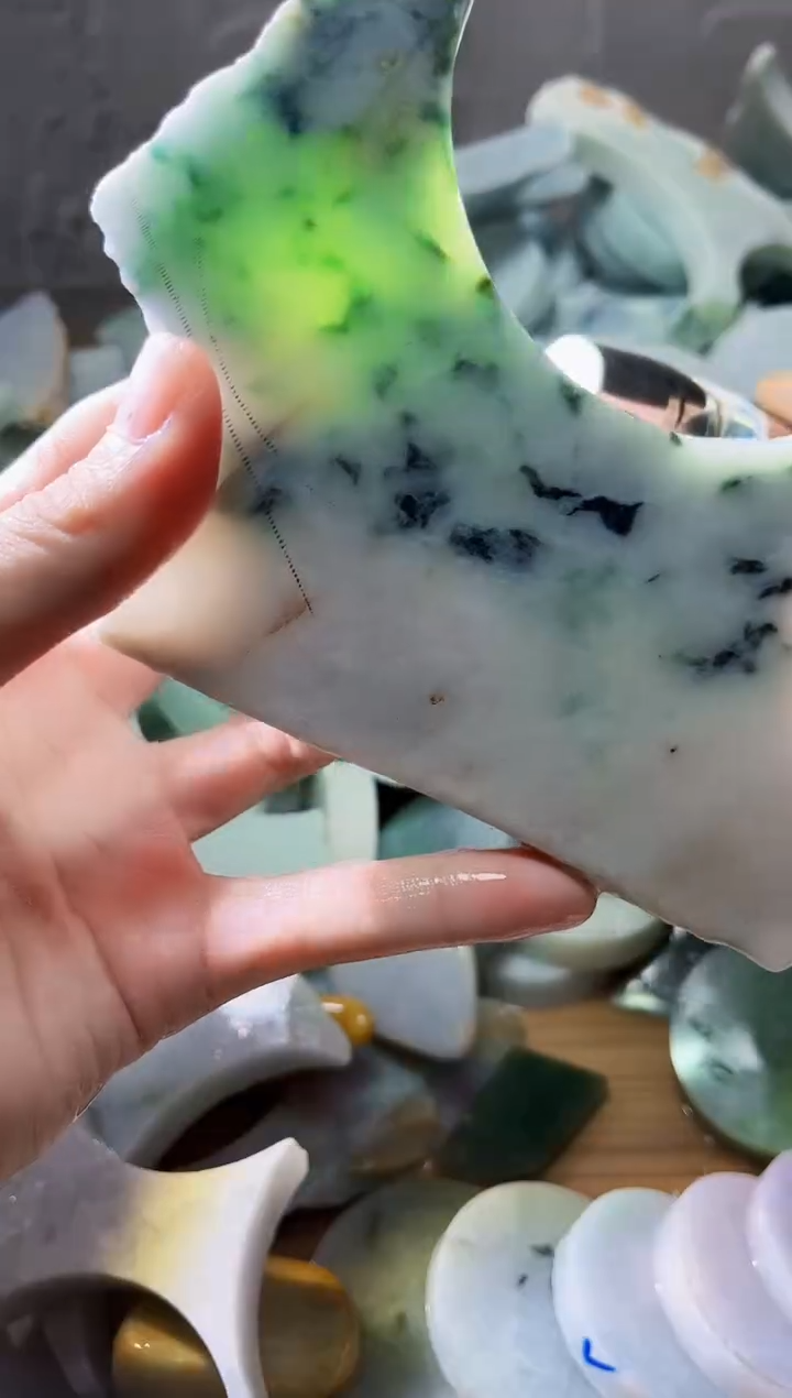 裸石翡翠翡翠a货正品玉石古陈285