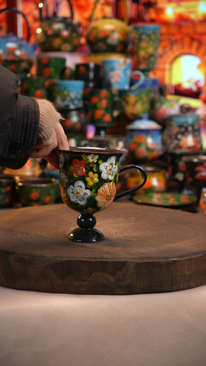 油画  釉下彩   杯子 