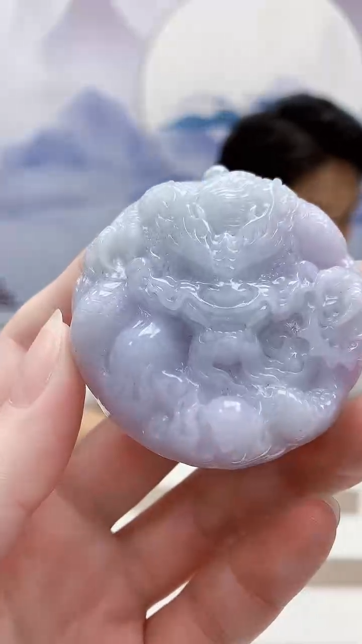 未镶嵌定制翡翠1502ry-毛货挂件23