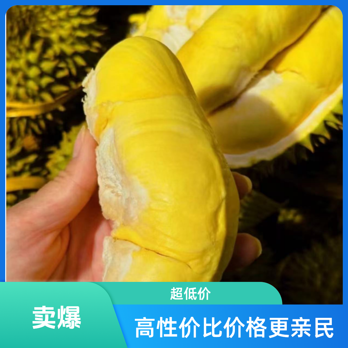 空运泰国树熟金榴莲【新鲜榴莲1-4斤纯果肉】核小居多金枕泰国