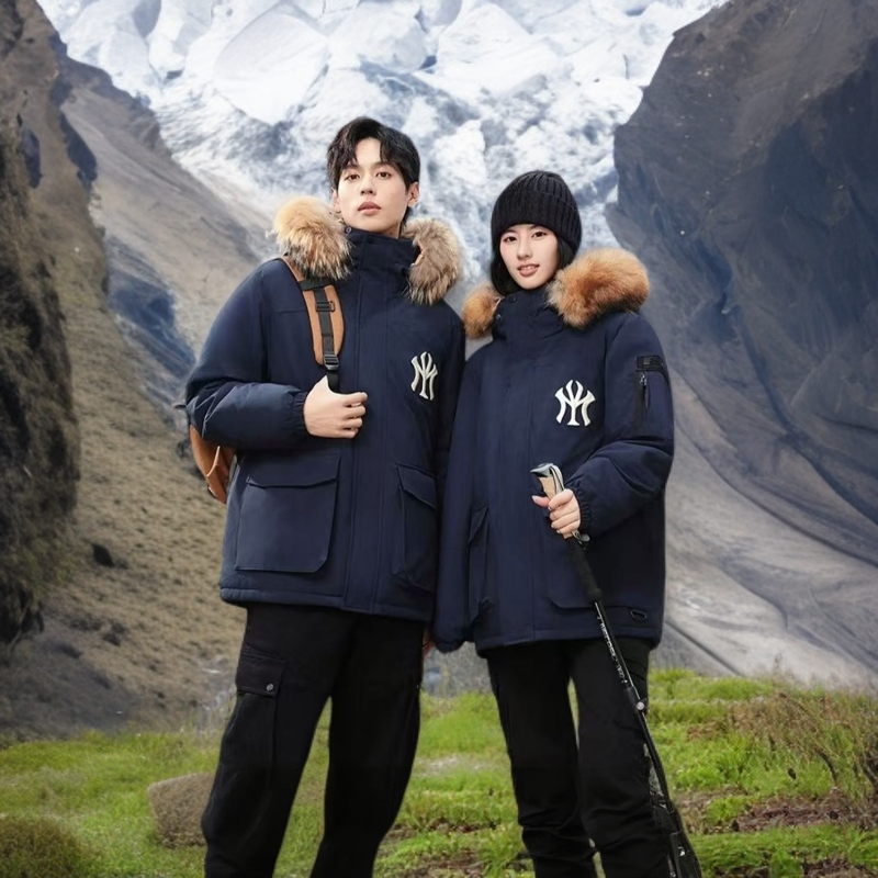 MY新款冬季加绒加厚男女同款户外情侣连帽外套保暖HDD