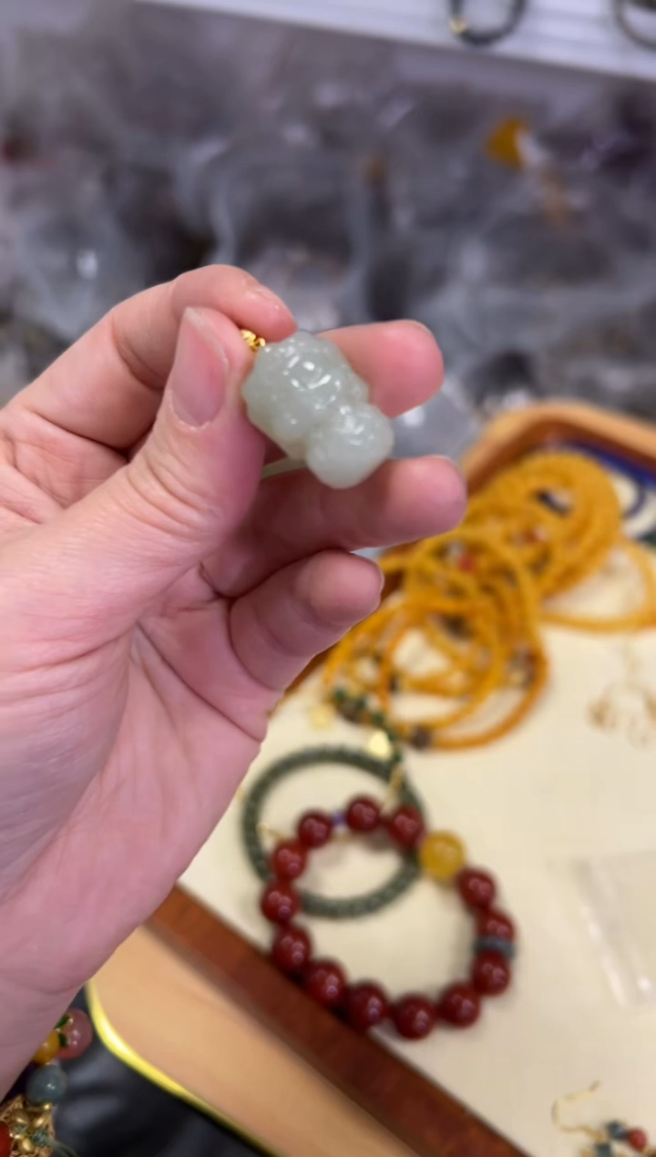 【闪购商品】和田玉颈饰银S925镶嵌和田玉度母银吊坠[469]