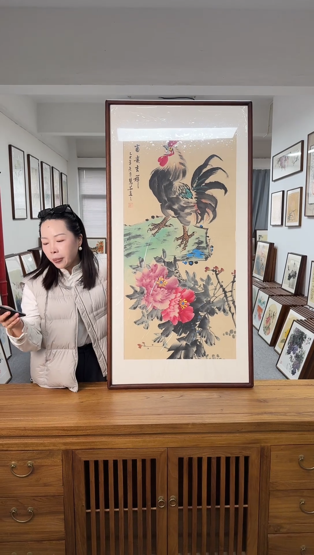 书法何慧如02-63*123尺寸手绘同款