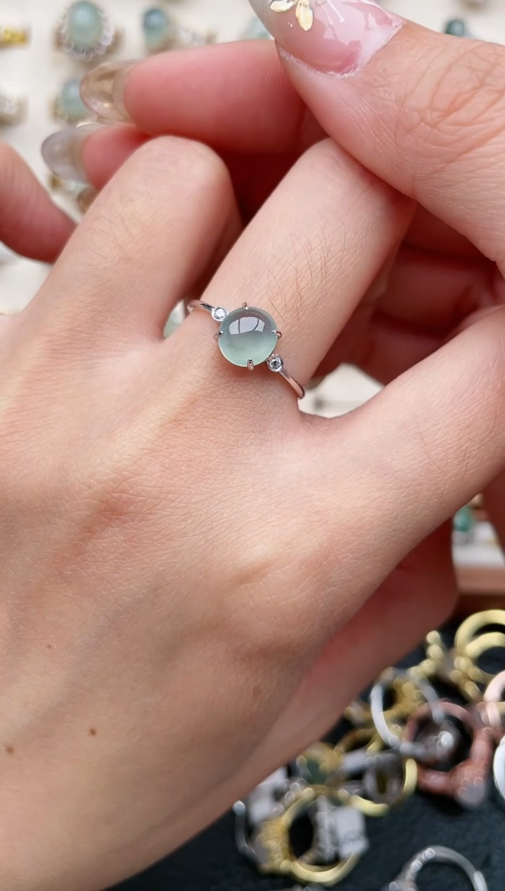 【闪购商品】翡翠戒指银S925镶嵌1111