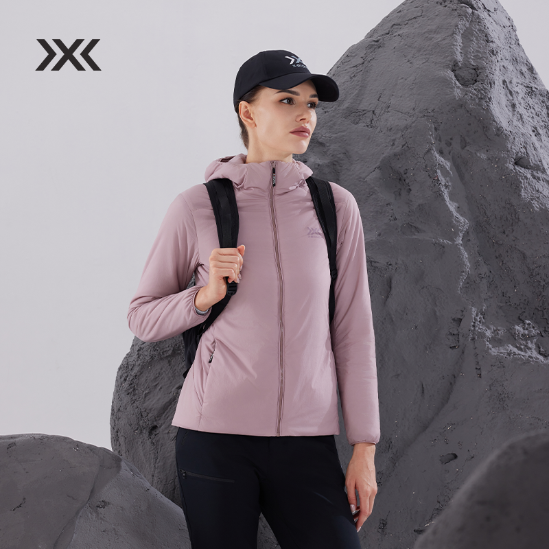 X-BIONIC  海狸轻量连帽棉服女士保暖秋冬舒适休闲冬季防风防泼水
