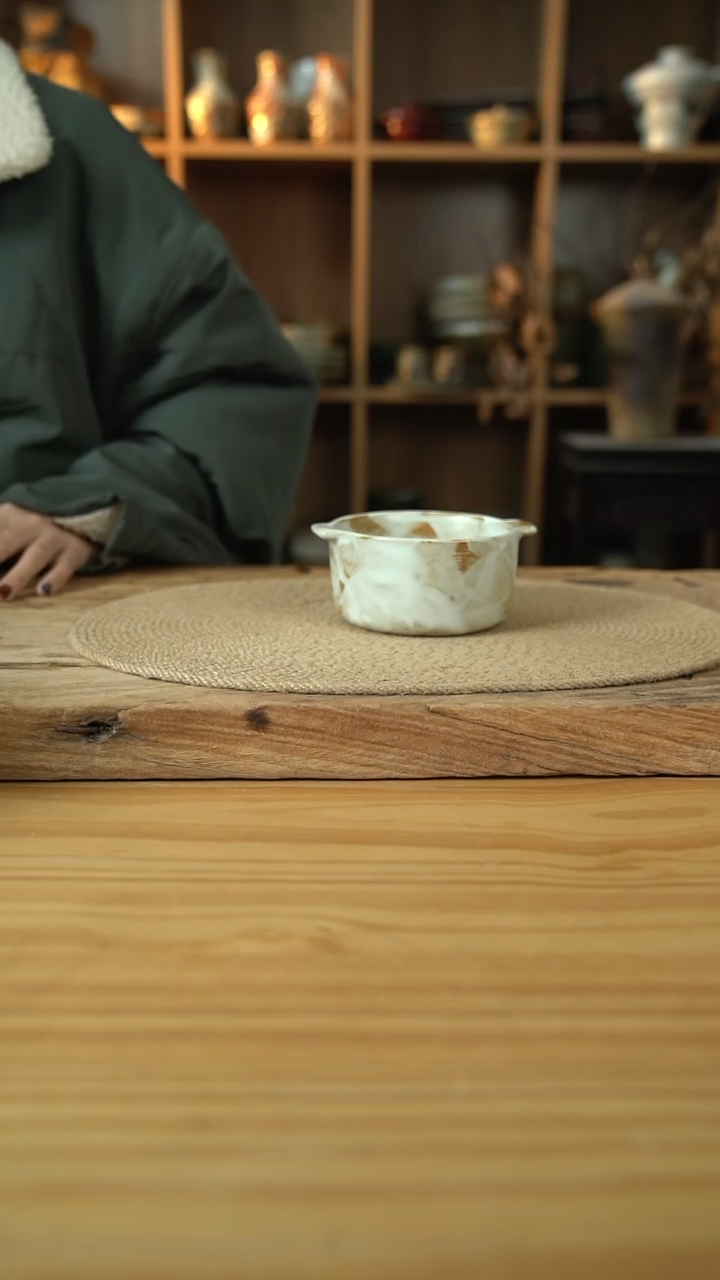 粉影系列的双耳早餐碗1个