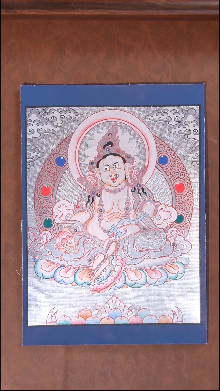 装裱画黄cc银唐手绘唐卡