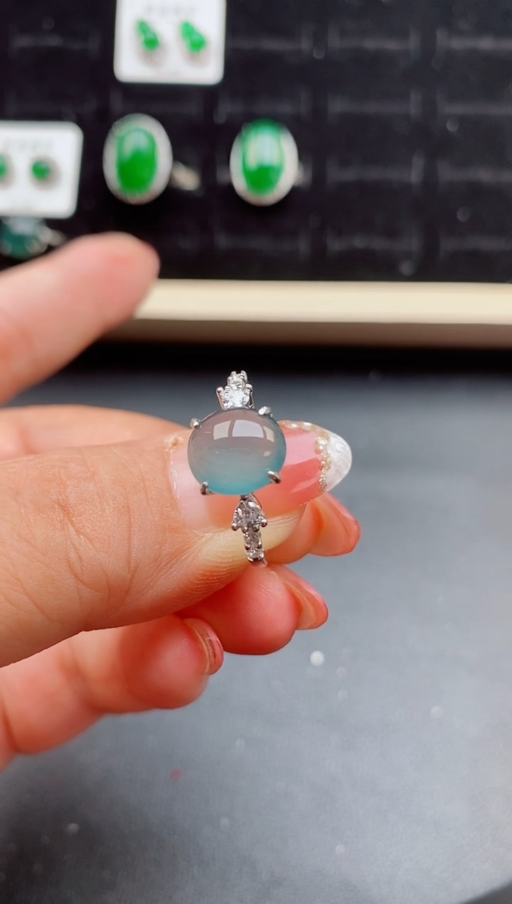 【闪购商品】翡翠戒指银S925镶嵌121121