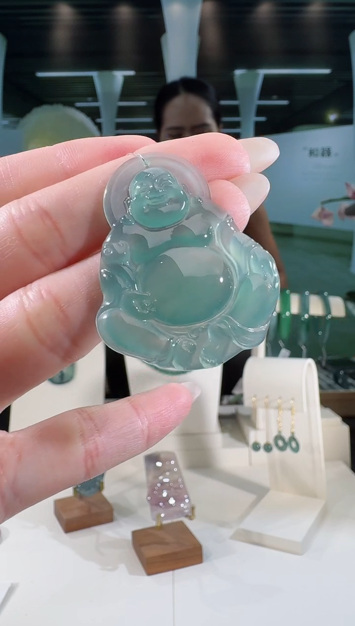 翡翠未镶嵌吊坠(不含链)纯天然A货翡翠佛公（多样性发一）