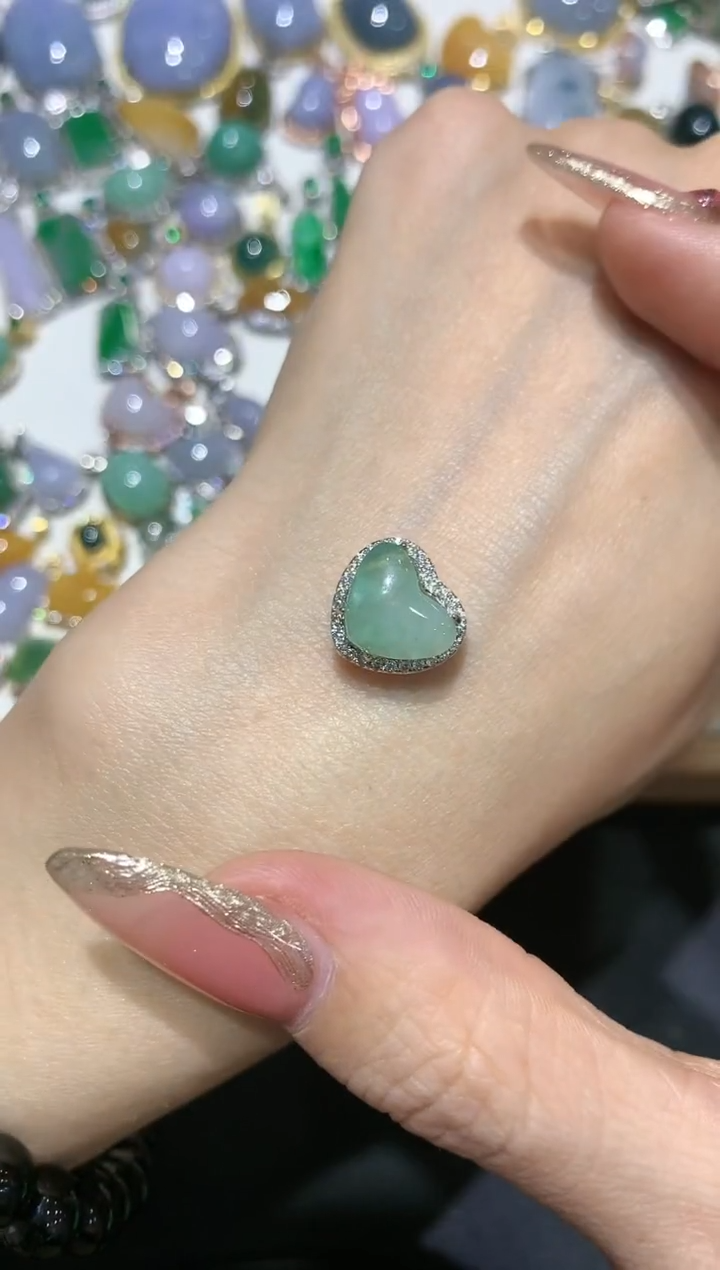 【闪购商品】翡翠吊坠(不含链)银S925镶嵌团购47