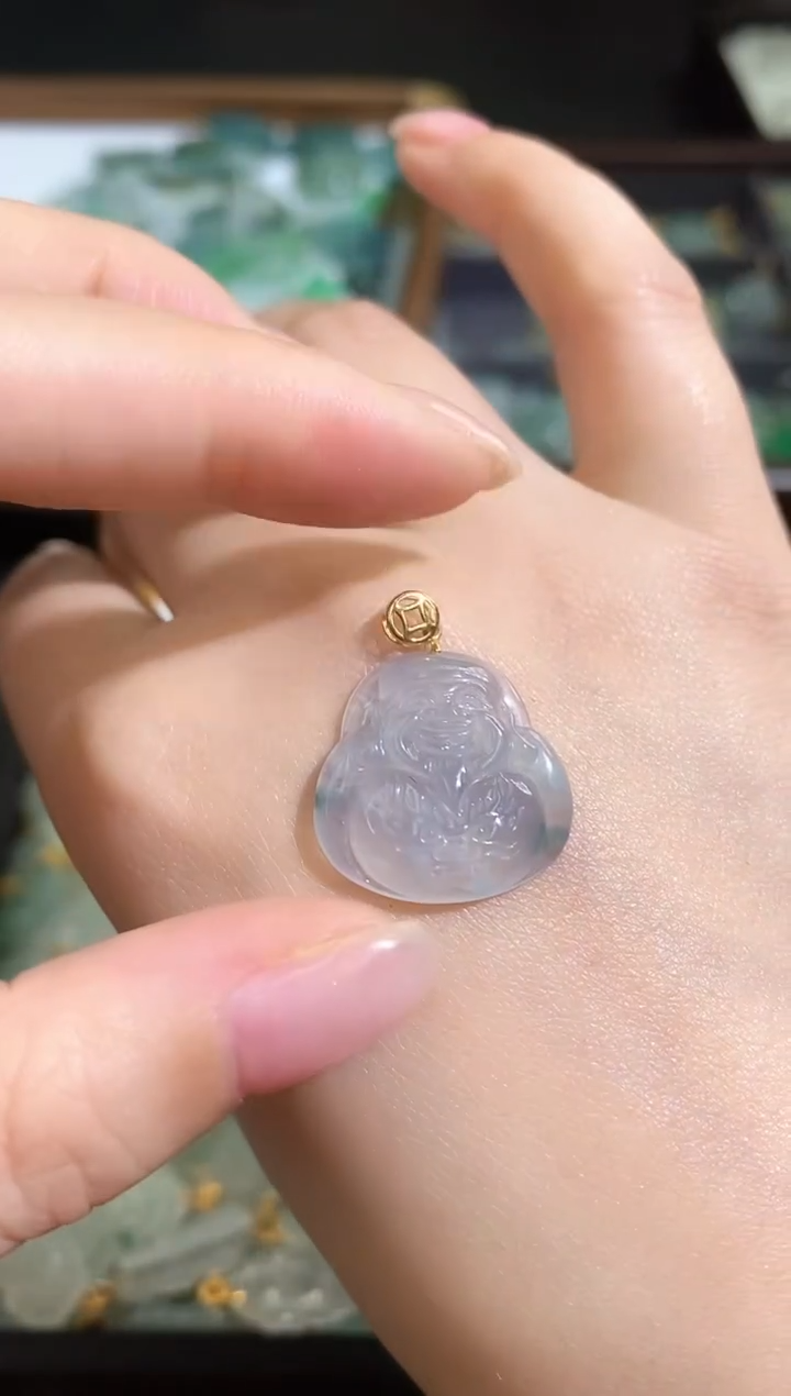 【闪购商品】翡翠颈饰18K金镶嵌0250223120