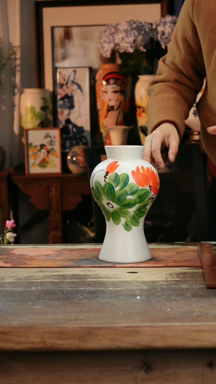 【闪购商品】瓷片景德镇纯手工釉下彩精品花瓶