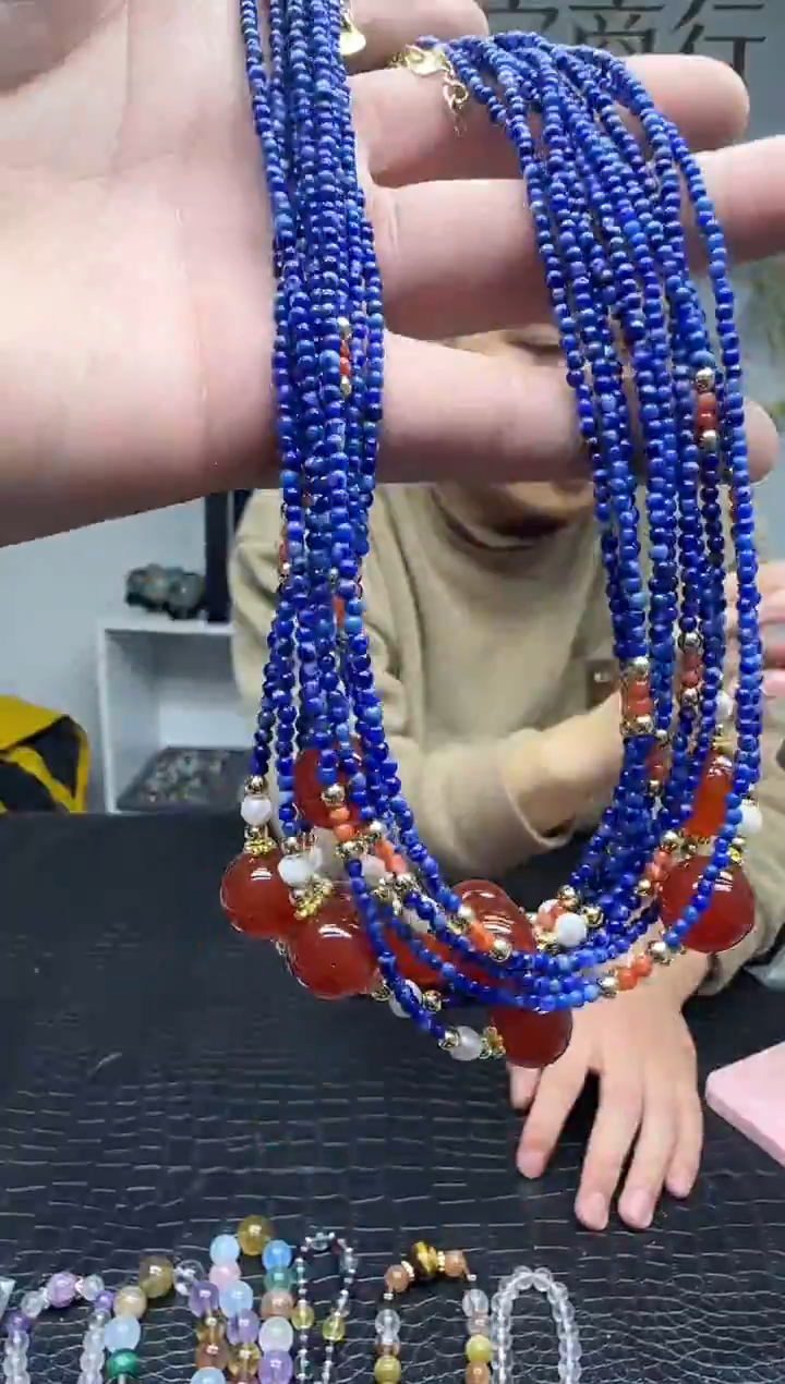 项链未镶嵌水晶青金多宝项链