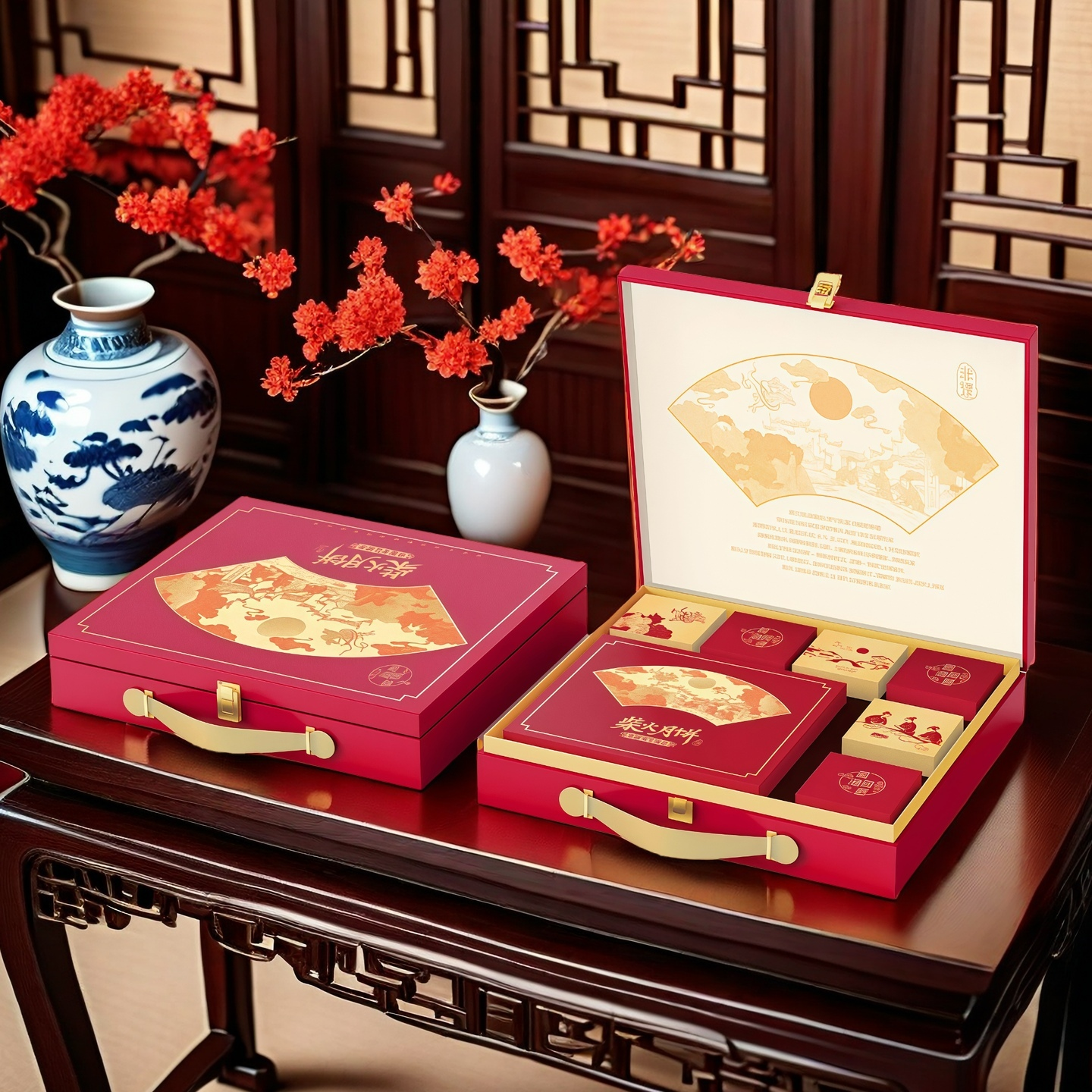 优优专属礼盒侗湘阿婆柴火月饼湖南堡子脚中秋手工坚果蛋黄麻饼
