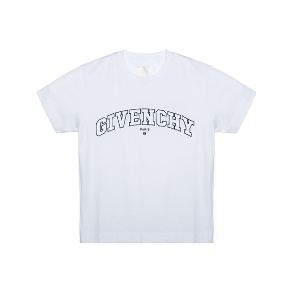 未使用 Givenchy/纪梵希  SS22 字母刺绣圆领短袖T恤 男款 白色