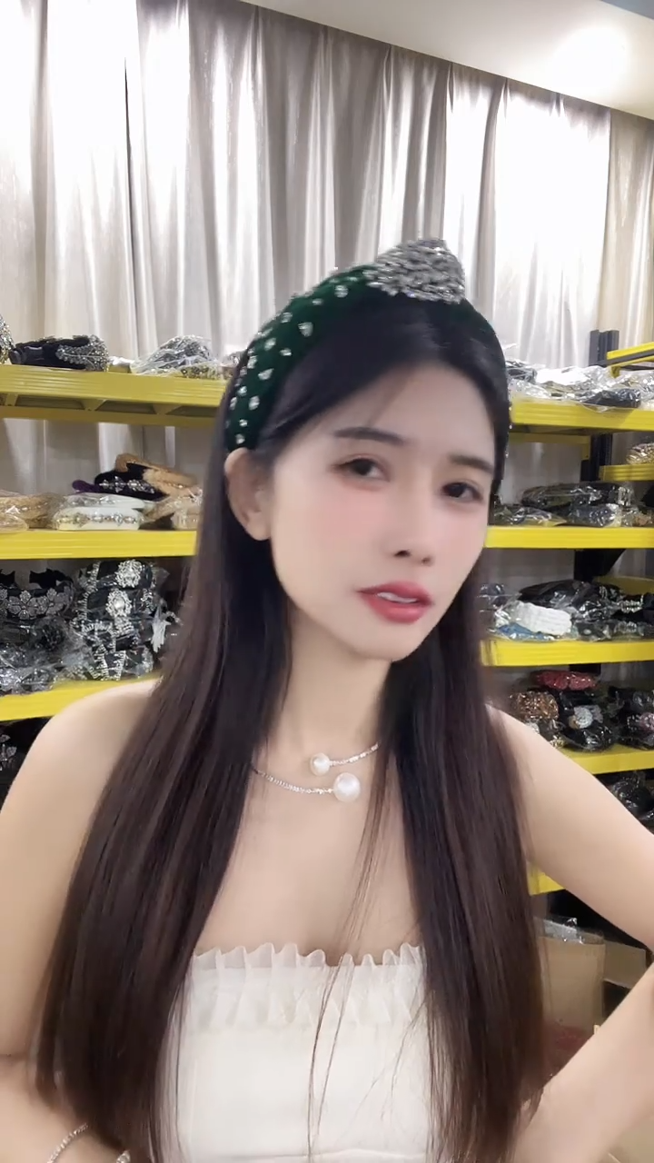 合金布艺高颅顶发箍