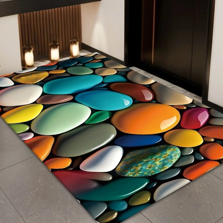 【血亏冲量】3D立体地垫家用吸水防滑垫瑜伽垫卧室毯门口垫家用裁剪