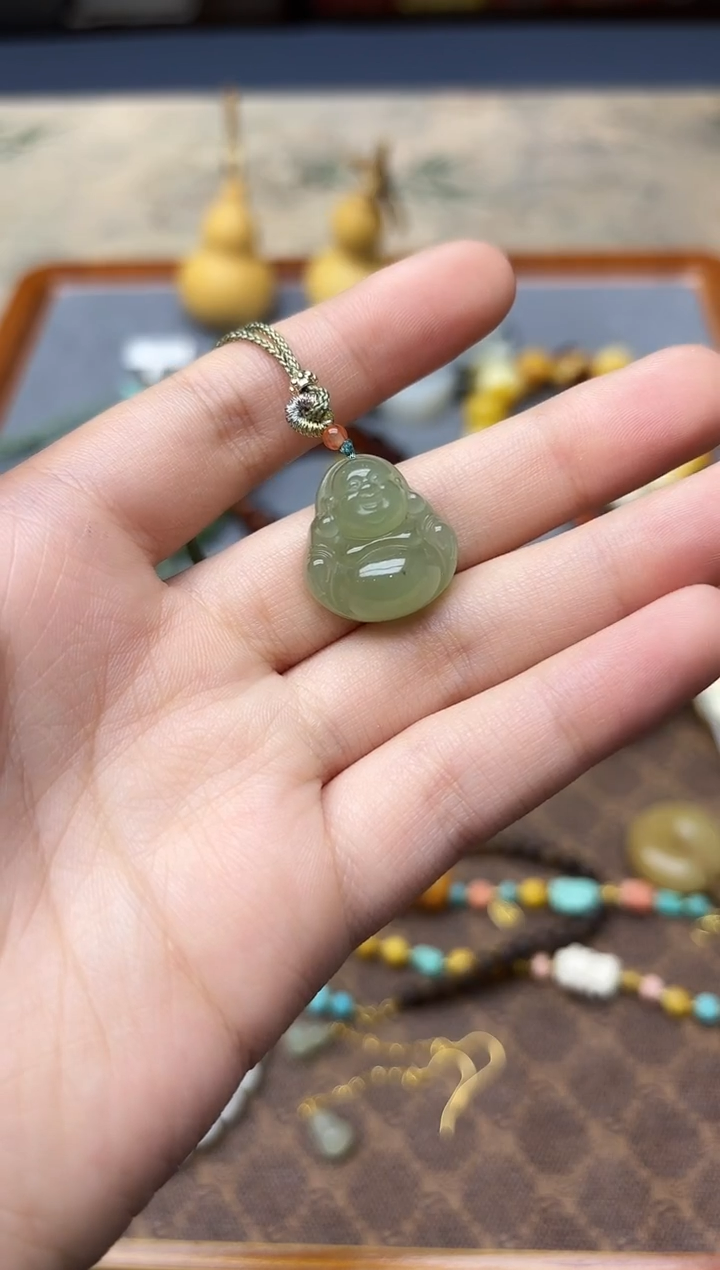 颈饰未镶嵌和田玉和田玉佛吊坠ZD