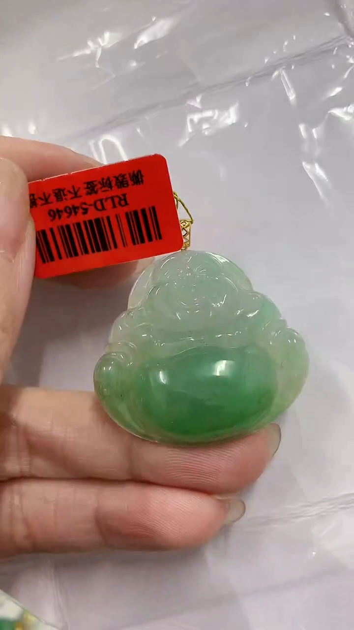 【闪购商品】翡翠吊坠(不含链)18K金镶嵌挂件