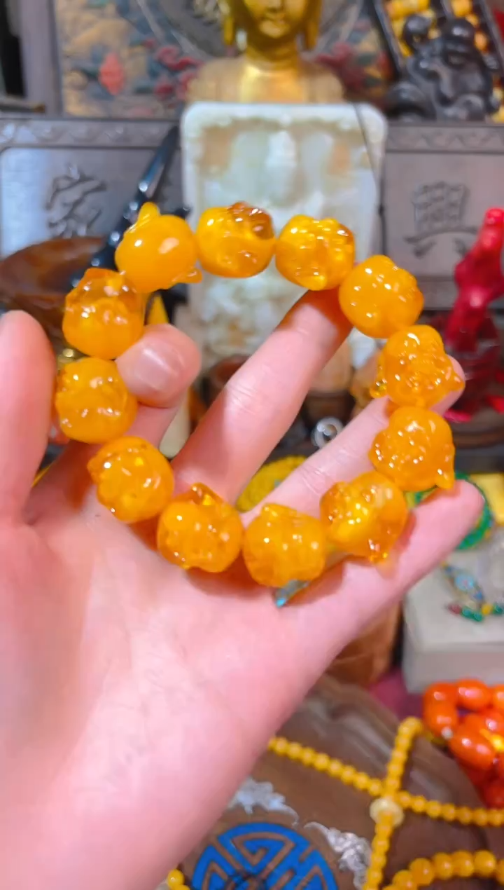 【闪购商品】蜜蜡手链未镶嵌浩最帅哈哈哈哈哈啊哈
