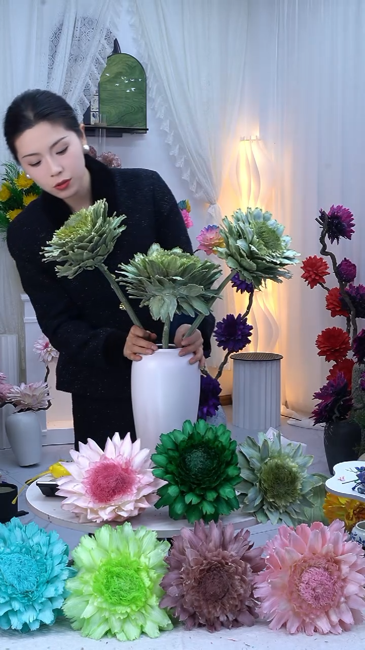 永生洋蓟抹茶绿3头【叶片有伤】8636