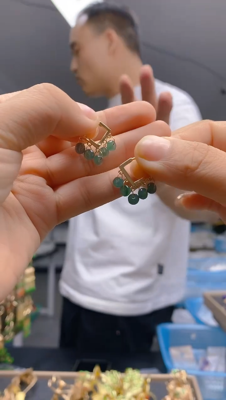 【闪购商品】翡翠耳饰合金90翡翠耳包