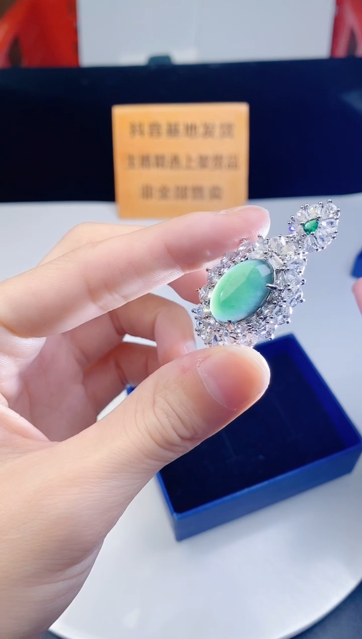 颈饰未镶嵌翡翠  