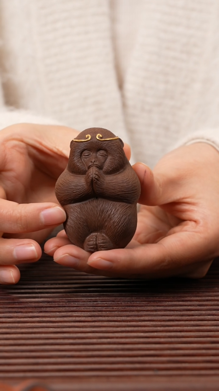 【闪购商品】紫砂茶宠紫泥小悟空