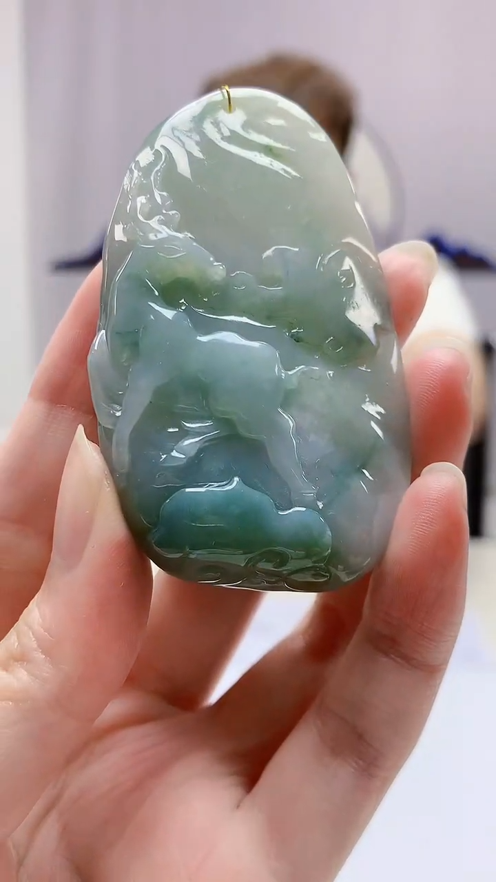 定制翡翠未镶嵌4868zm-毛货挂件79