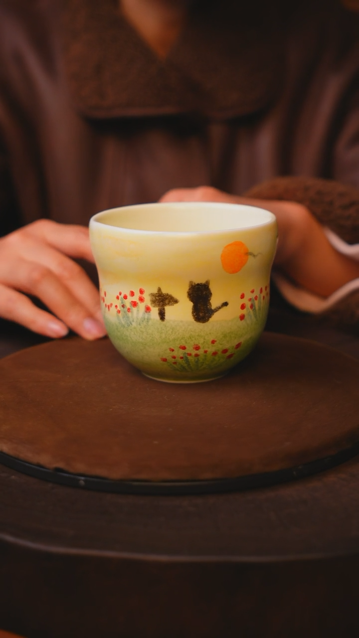 【闪购商品】瓷片景德镇手绘瓷器高温釉下彩--