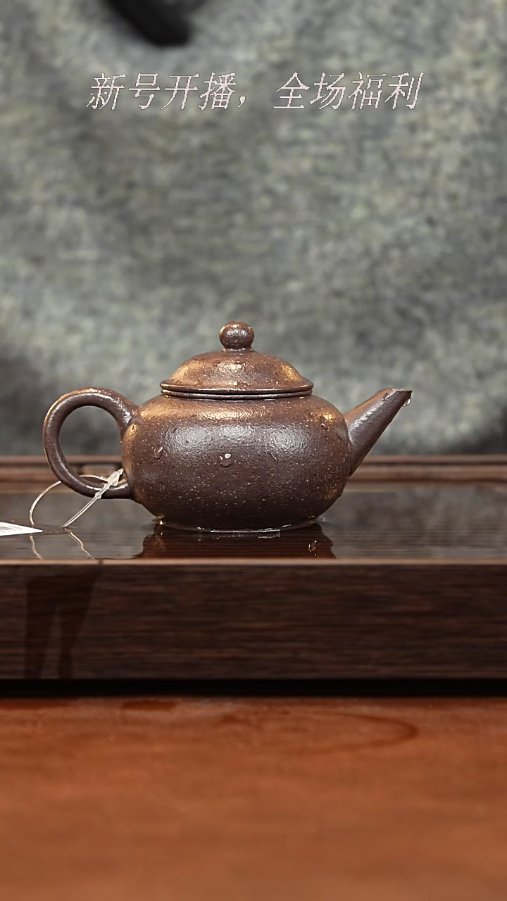 茶壶紫砂25y16梨皮天青水平