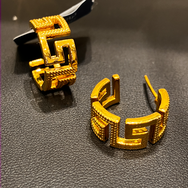 （1号货）放心黄金店 足金999耳环3.87克【货号70】