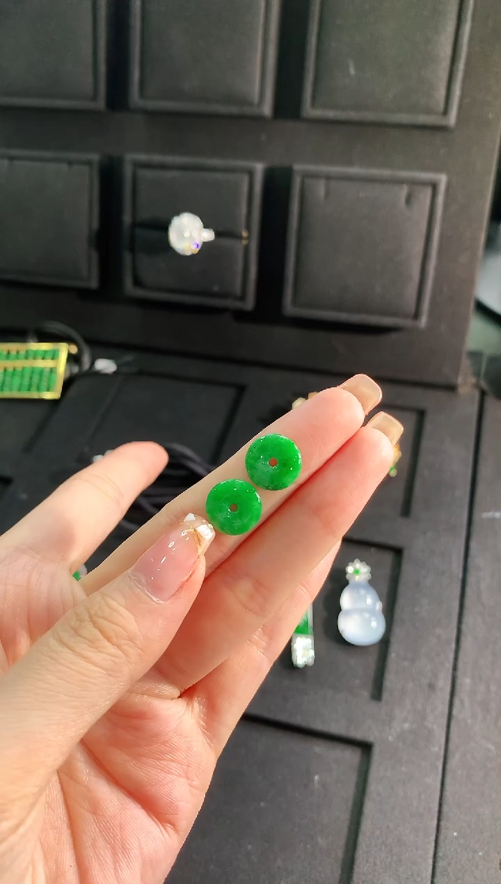 【闪购商品】翡翠耳饰未镶嵌耳饰 尺寸小 