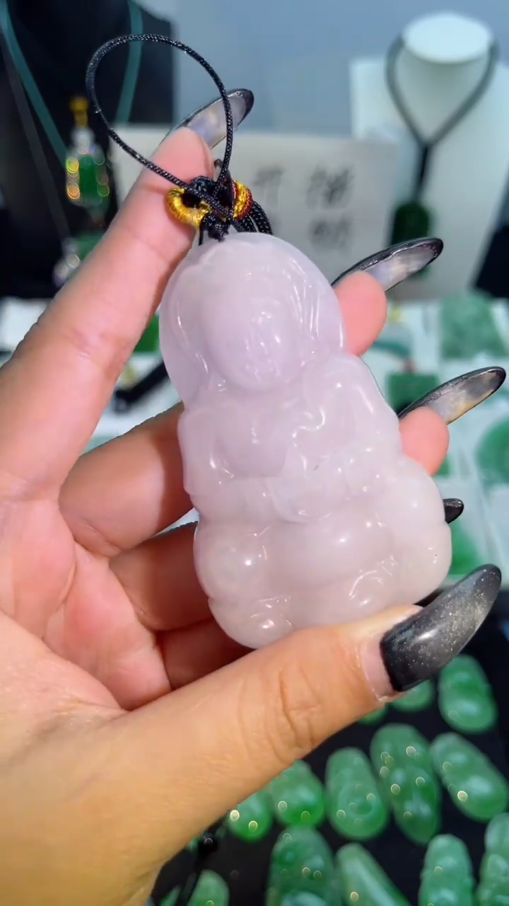 【闪购商品】翡翠手串银S925镶嵌翡翠颈饰925银镶嵌天然翡翠吊坠