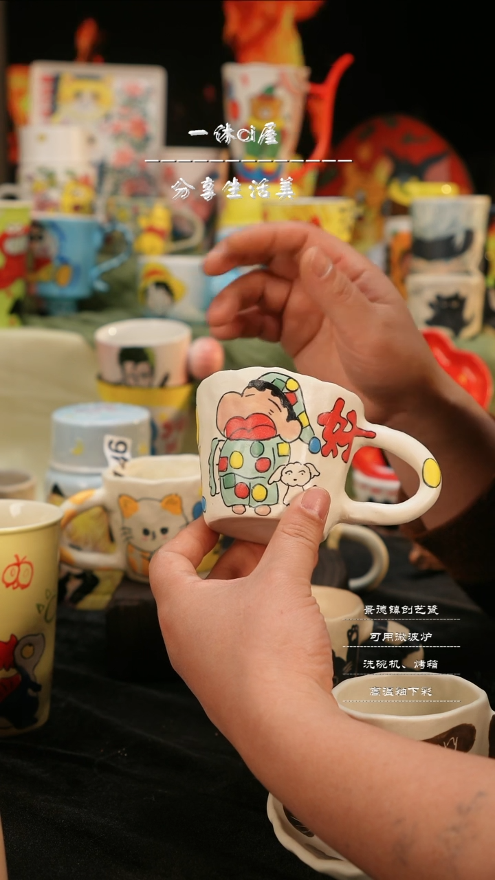 【闪购商品】摆件亲工手绘陶瓷-